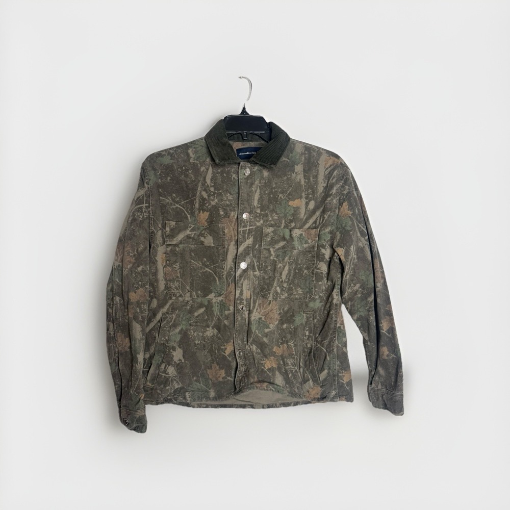 Abercrombie & Fitch Men's S Camo Workwear Jacket Y2K Chore Barn Coat Lightweight